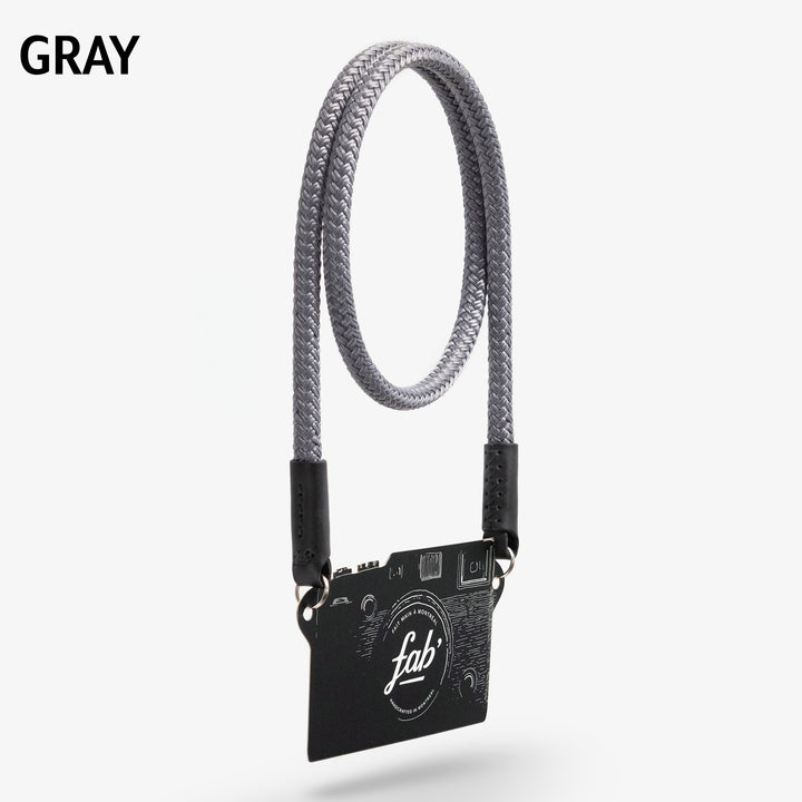 gray rope camera strap, gray leica strap, gray fujifilm strap, gray sony strap, gray cord camera strap,