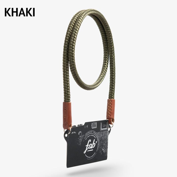 khaki rope camera strap, khaki leica strap, khaki fujifilm strap, khaki sony strap, khaki cord camera strap,