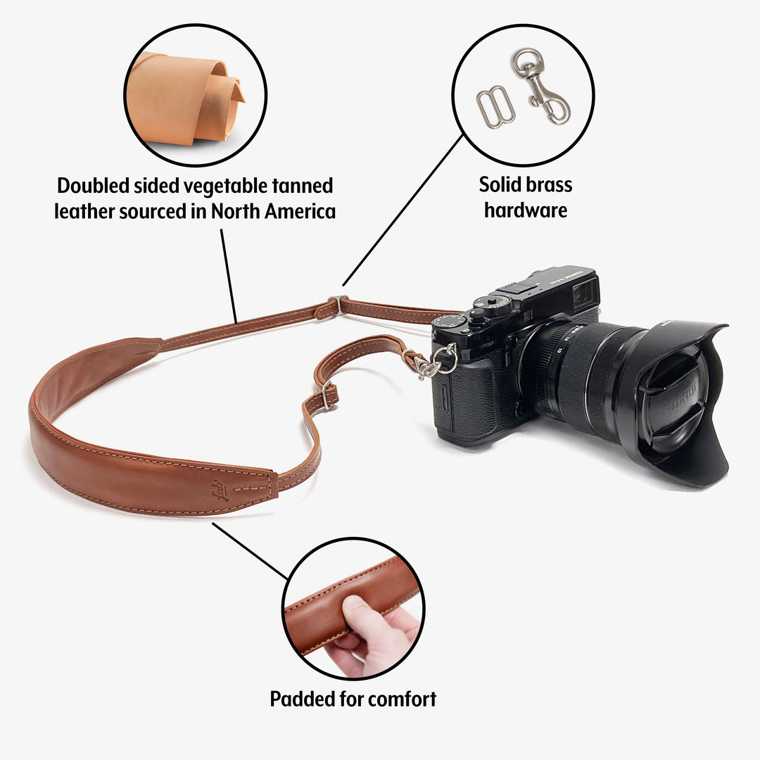 leather camera strap, adjustable camera strap, peak design camera strap, leather peak design camera strap