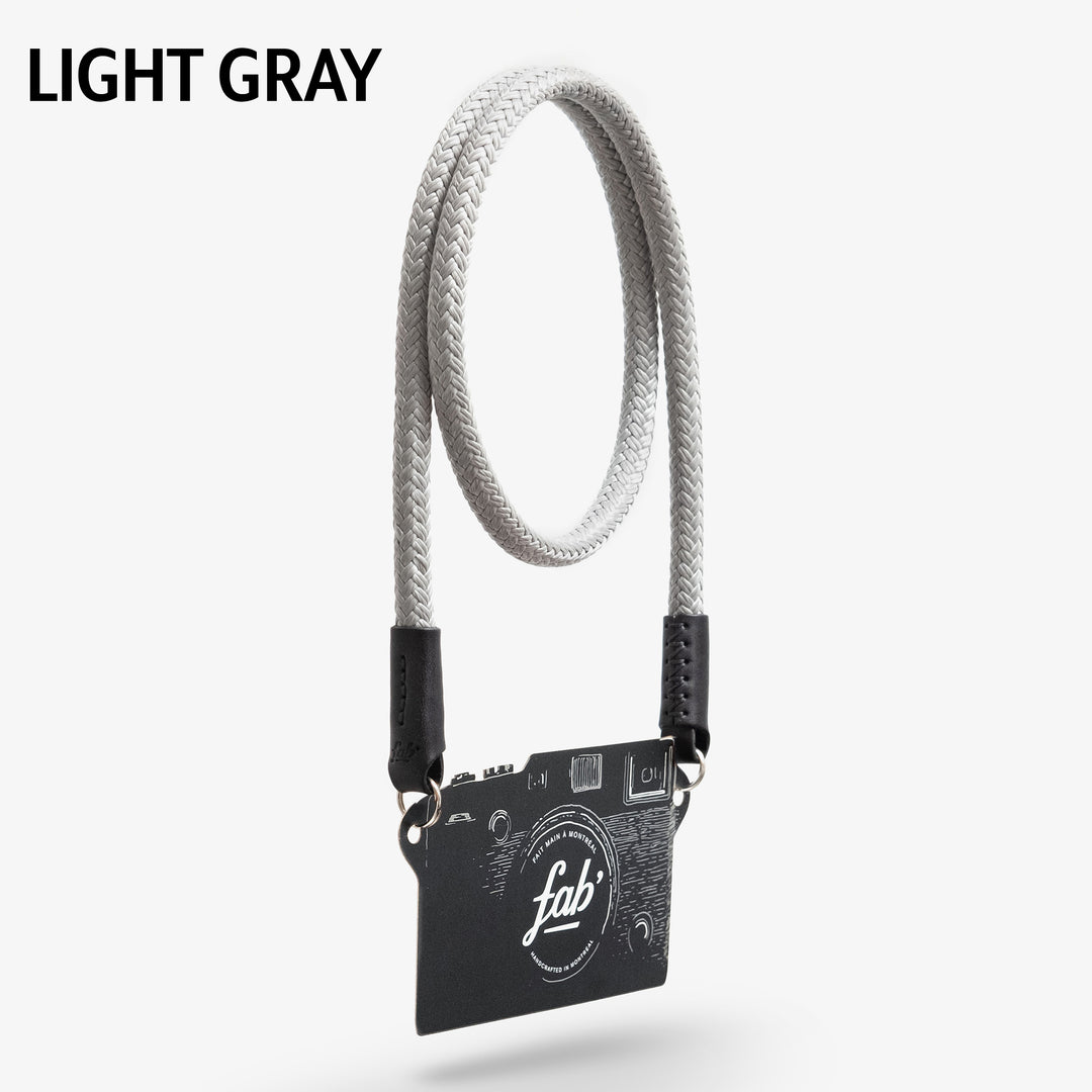 light gray rope camera strap, light gray leica strap, light gray fujifilm strap, light gray sony strap, light gray cord camera strap,