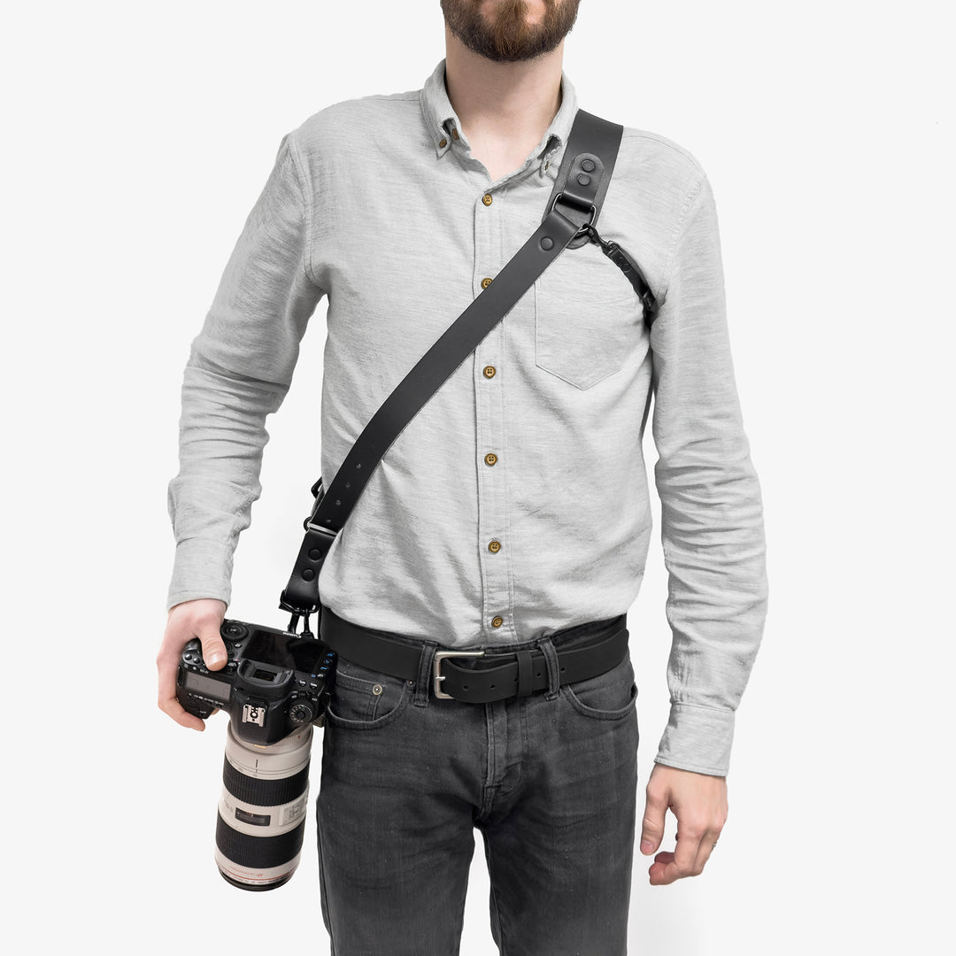 shoulder camera strap, leather shoulder camera strap, sling camera strap, harness camera strap,